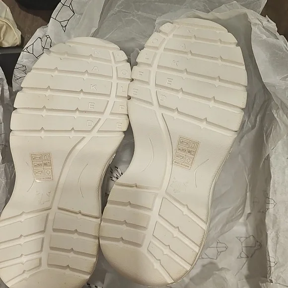 Naked Wolfe Spike Wicked White Platform High-Top Sneakers sz 7 US - Picture 10 of 15